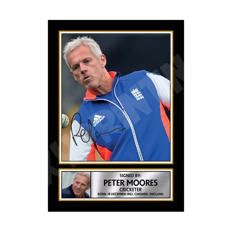 PETER MOORES 2 Limited Edition Cricketer Signed Print - Cricket Player