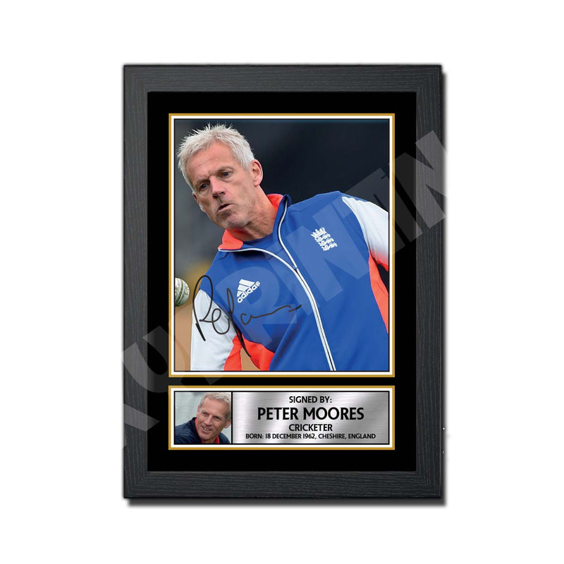 PETER MOORES 2 Limited Edition Cricketer Signed Print - Cricket Player