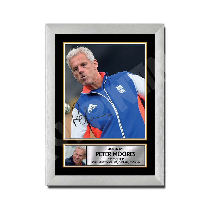 PETER MOORES 2 Limited Edition Cricketer Signed Print - Cricket Player