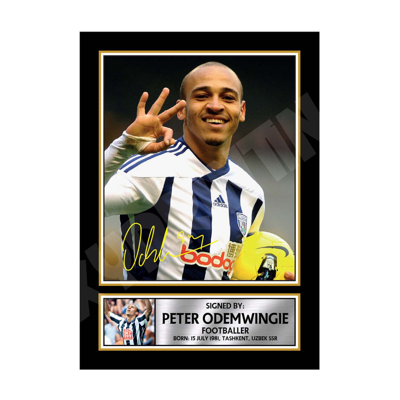 PETER ODEMWINGIE 2 Limited Edition Football Player Signed Print - Football