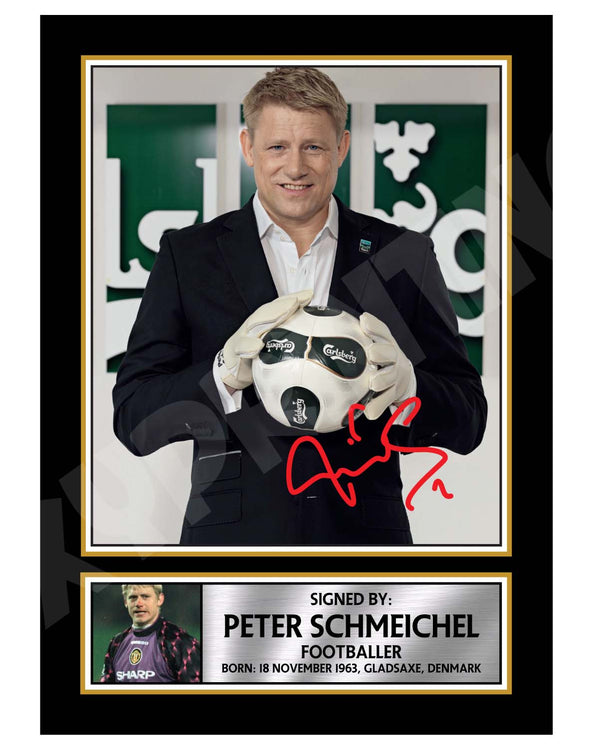 PETER SCHMEICHEL 2 Football Player Printed Signature Print