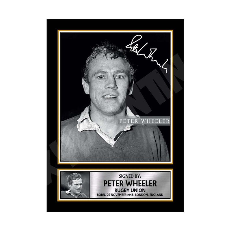 PETER WHEELER 1 Limited Edition Rugby Player Signed Print - Rugby