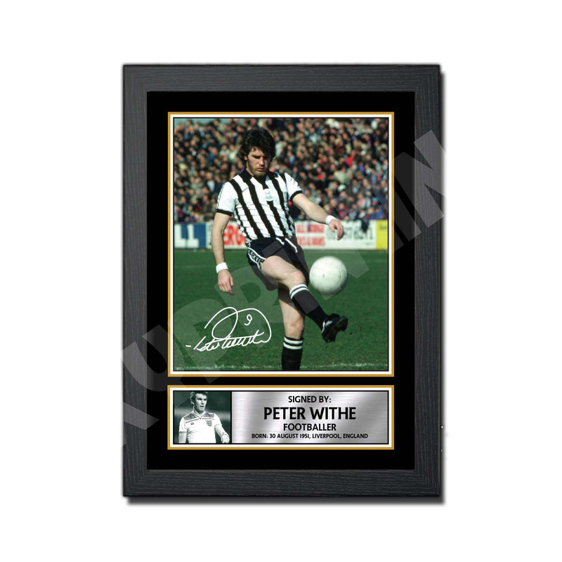 PETER WITHE Limited Edition Football Player Signed Print - Football