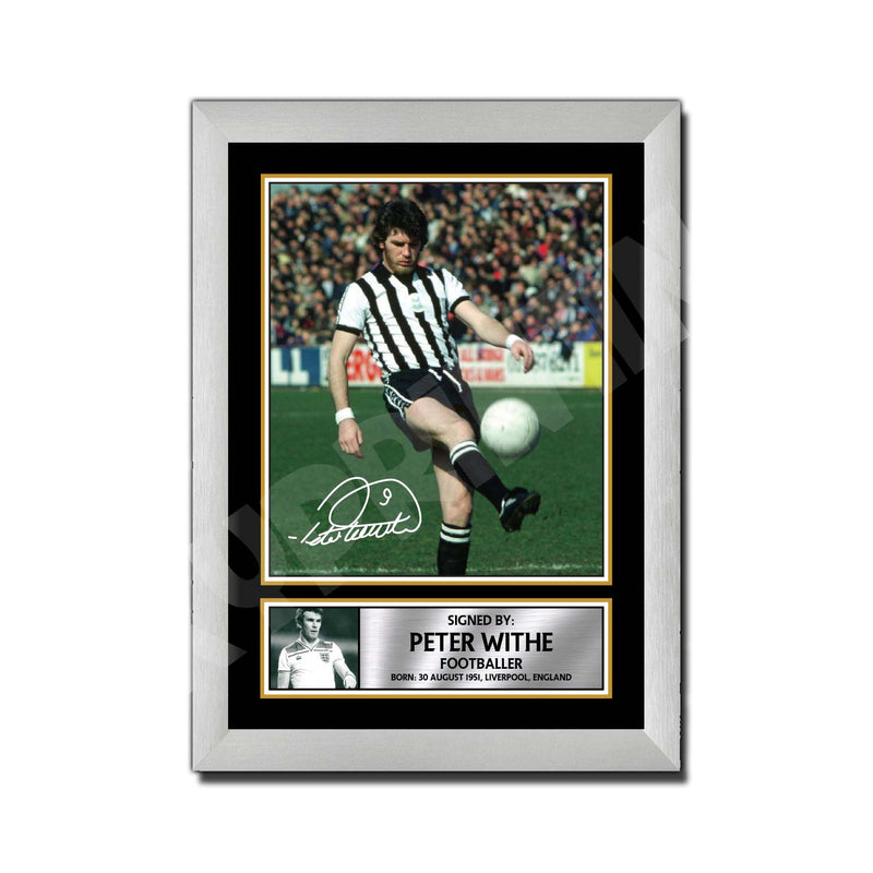 PETER WITHE Limited Edition Football Player Signed Print - Football