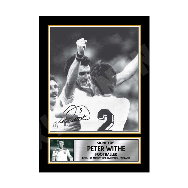PETER WITHE 2 Football Player Printed Signature Print