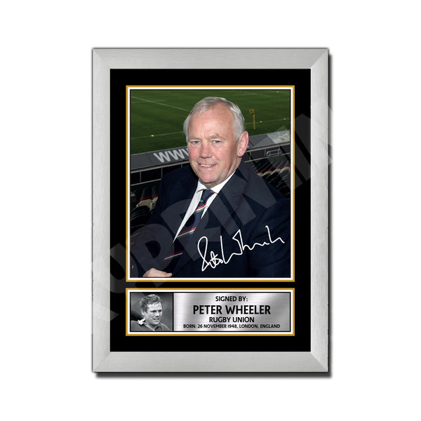 PETER WHEELER 2 Rugby Player Printed Signature Print