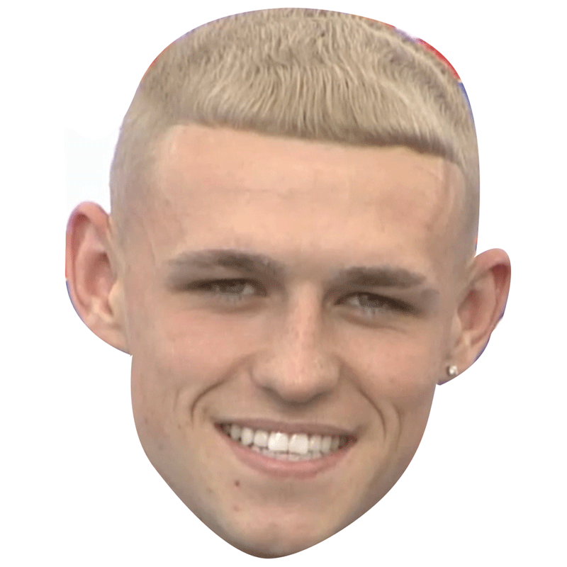 PHIL FODEN "NEW HAIR" Celebrity Face Mask FANCY DRESS HEN BIRTHDAY PARTY FUN STAG DO HEN