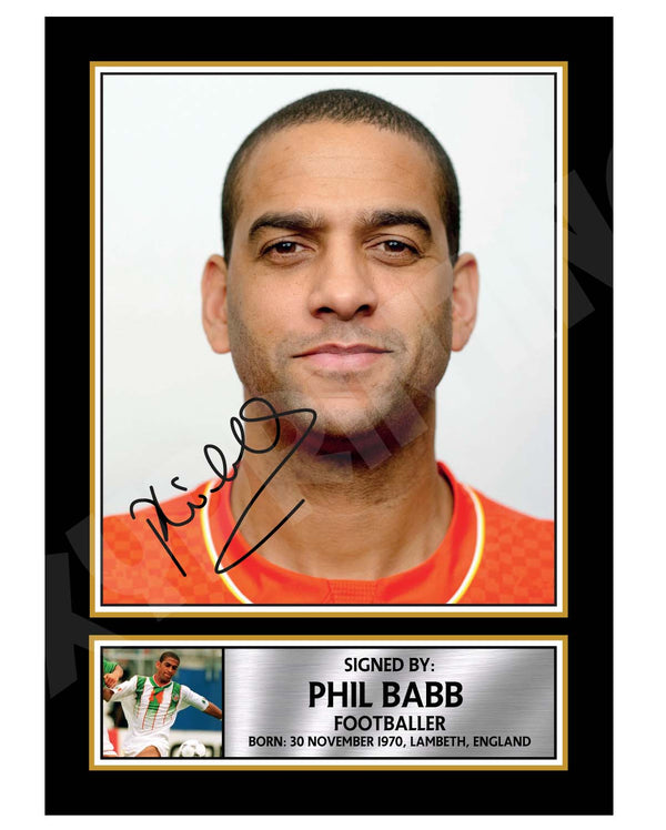 PHIL BABB 2 Football Player Printed Signature Print