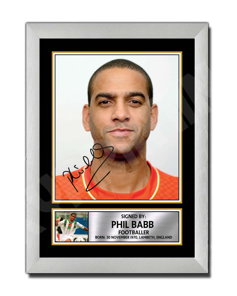PHIL BABB 2 Limited Edition Football Player Signed Print - Football