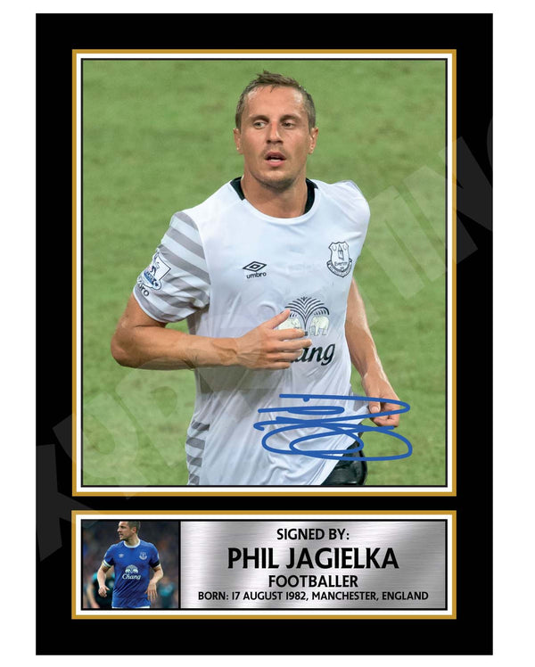 PHIL JAGIELKA Football Player Printed Signature Print