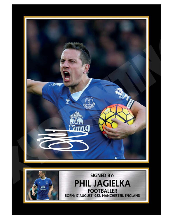 PHIL JAGIELKA 2 Football Player Printed Signature Print