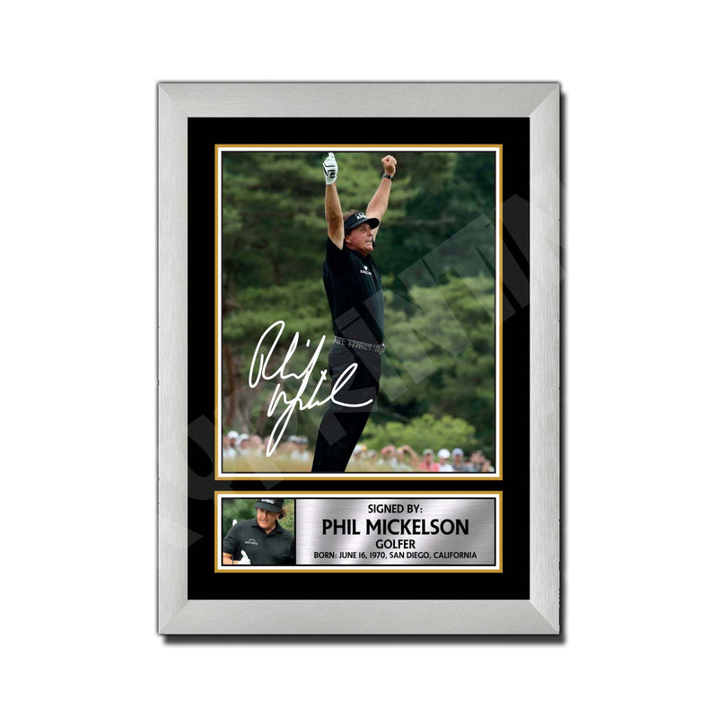 PHIL MICKELSON Limited Edition Golfer Signed Print - Golf