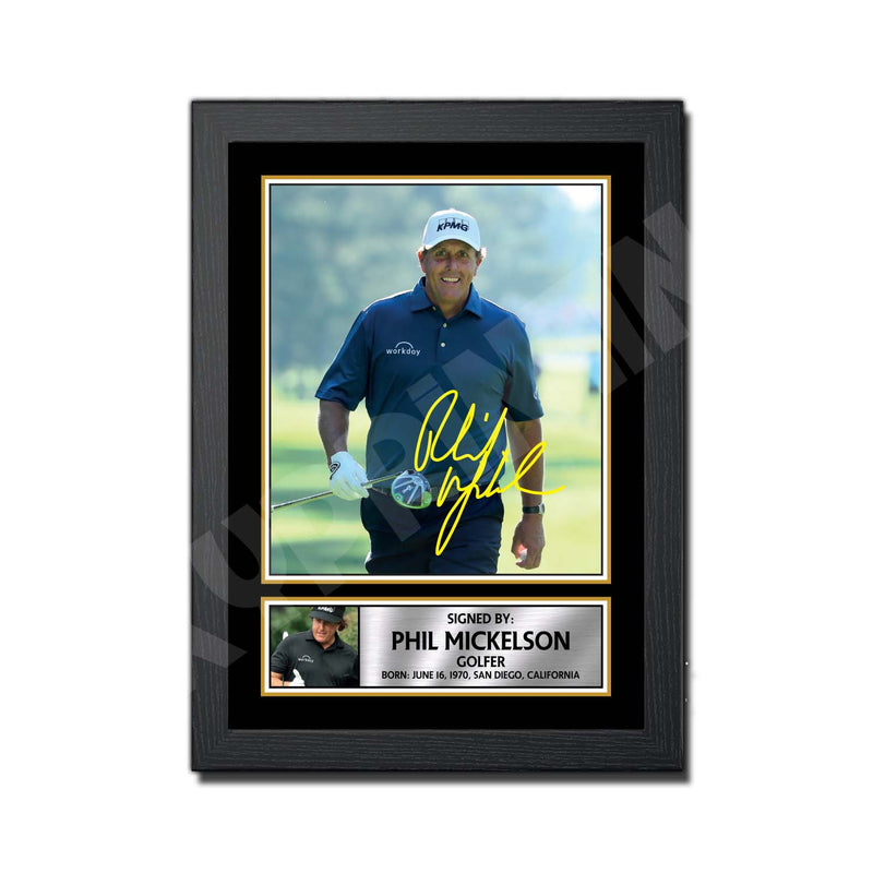 PHIL MICKELSON 2 Limited Edition Golfer Signed Print - Golf