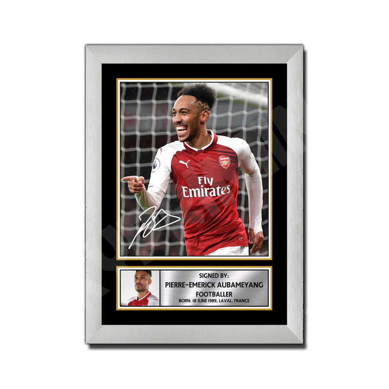 PIERRE EMERICK AUBAMEYANG 2 Limited Edition Football Player Signed Print - Football