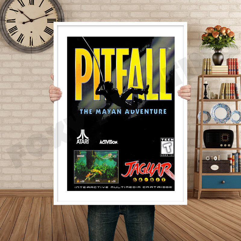 PITFALL JAGUAR CD Retro GAME INSPIRED THEME Nintendo NES Gaming A4 A3 A2 Or A1 Poster Art 689