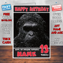 PLANET OF THE APES SJ THEME INSPIRED Style PERSONALISED Kids Adult FUNNY Birthday Card