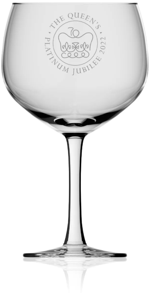 PLATINUM JUBILEE BALLOON GIN GLASS