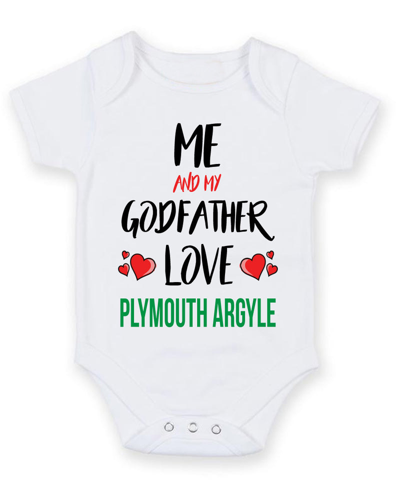 Me and My Godfather Love PLYMOUTH ARGYLE Personalised FOOTBALL TEAM Baby Grow