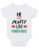 Me and My Aunty Love PLYMOUTH ARGYLE Personalised FOOTBALL TEAM Baby Grow