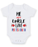 Me and My Uncle Love PORTSMOUTH Personalised FOOTBALL TEAM Baby Grow