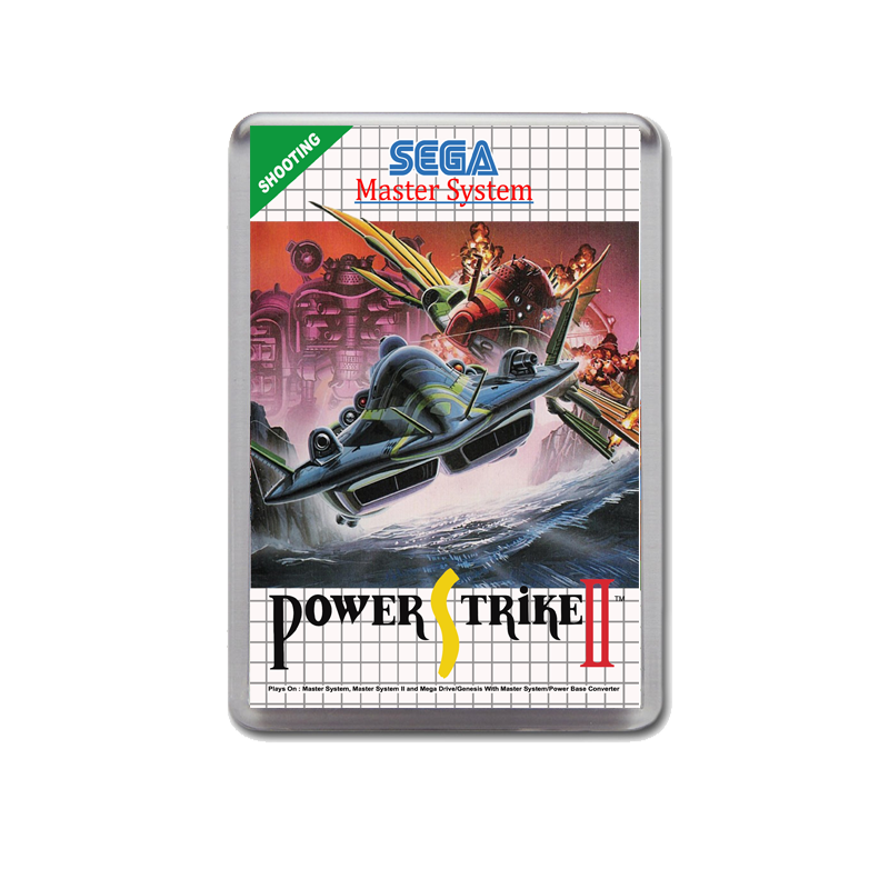 Power Strike 2 Sega Master System Game Inspired Fridge Magnet
