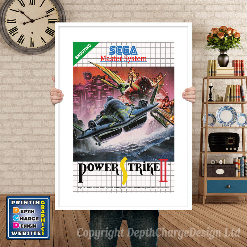 POWER STRIKE 2 Inspired Retro Gaming Poster A4 A3 A2 Or A1