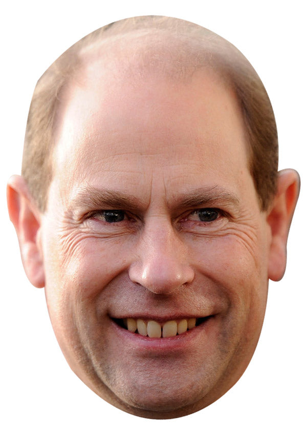 PRINCE EDWARD JB - Royal Fancy Dress Cardboard Celebrity Party Face Mask