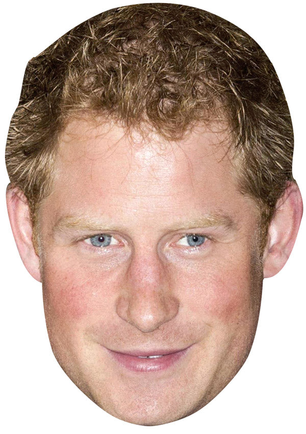 PRINCE HARRY JB - Royal Fancy Dress Cardboard Celebrity Party Face Mask