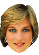 PRINCESS DIANA 2 JB - Royal Fancy Dress Cardboard Celebrity Party Face Mask