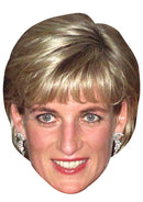 PRINCESS DIANA JB - Royal Fancy Dress Cardboard Celebrity Party Face Mask