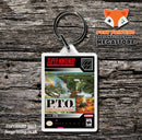 PTO Game Inspired Retro Gaming Keyring