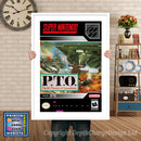 PTO Super Nintendo GAME INSPIRED THEME Retro Gaming Poster A4 A3 A2 Or A1