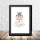 Personalised Pug 2 Word Art Poster Print