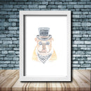 Personalised Pug 2 Word Art Poster Print