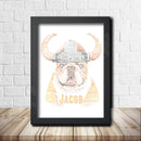 Personalised Pug 3 Word Art Poster Print