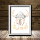 Personalised Pug 3 Word Art Poster Print