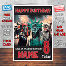 PURGE 3 BM2 THEME INSPIRED Style PERSONALISED Kids Adult FUNNY Birthday Card