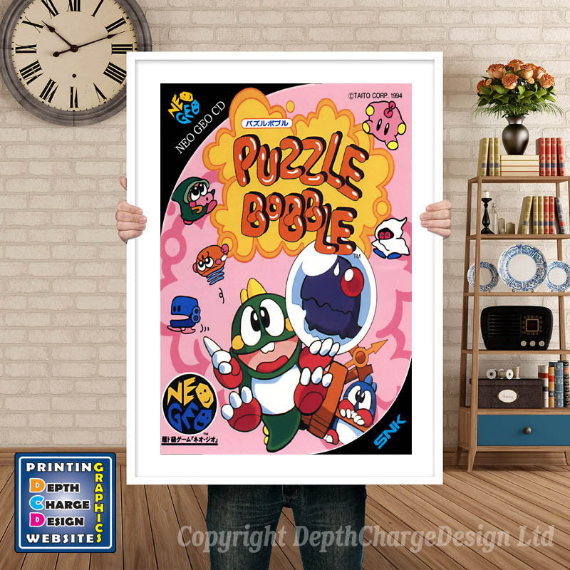 PUZZLE BOBBLE NEO GEO GAME INSPIRED THEME Retro Gaming Poster A4 A3 A2 Or A1