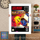 Pacattack Super Nintendo GAME INSPIRED THEME Retro Gaming Poster A4 A3 A2 Or A1