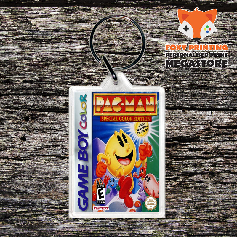 Pacman Gameboy Colour Retro Gaming Nintendo Style Keyring