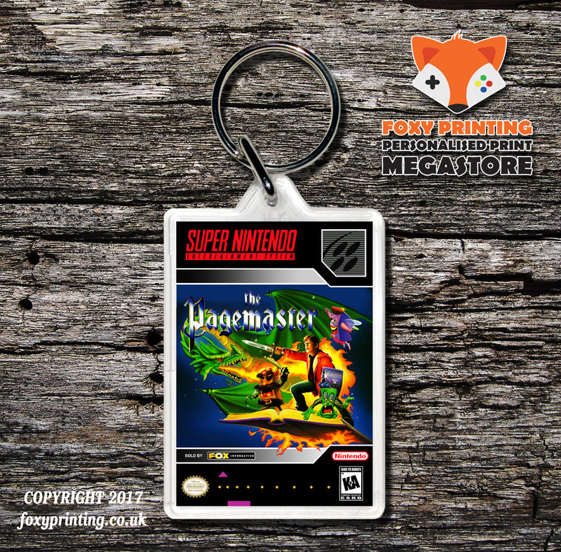 Pagemaster Game Inspired Retro Gaming Keyring