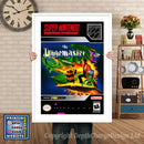 Pagemaster Super Nintendo GAME INSPIRED THEME Retro Gaming Poster A4 A3 A2 Or A1