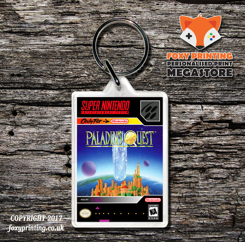 Paladin's Quest Game Inspired Retro Gaming Keyring