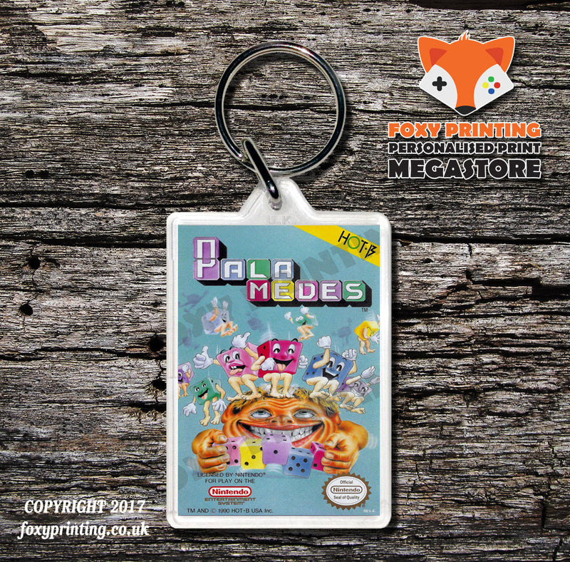 Pacman Tengen Licensed Retro NES Game Cover Art Gaming Keyring