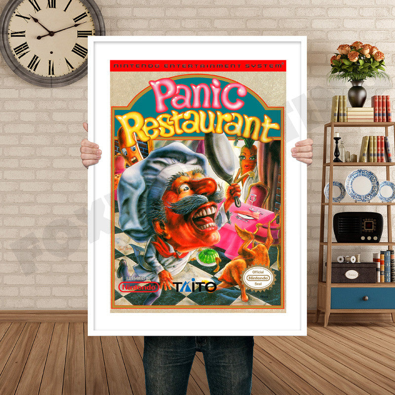Panic Restaurant Retro GAME INSPIRED THEME Nintendo NES Gaming A4 A3 A2 Or A1 Poster Art 434
