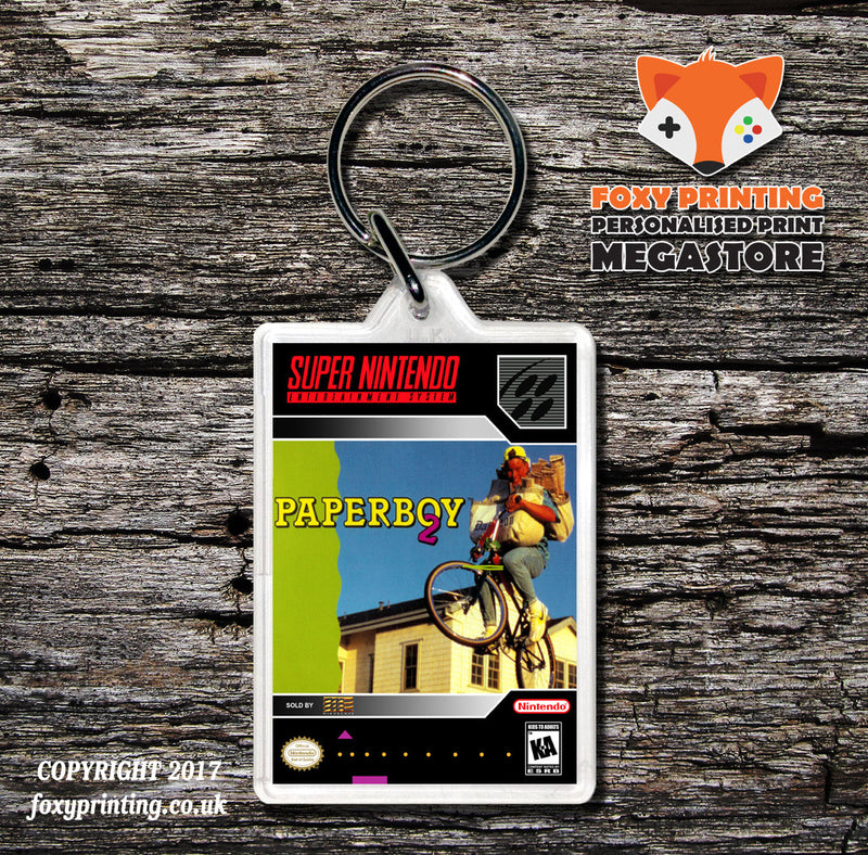 Paperboy 2 Game Inspired Retro Gaming Keyring