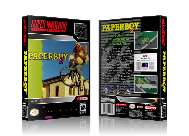 Paperboy 2 Replacement SNES REPLACEMENT Game Case Or Cover