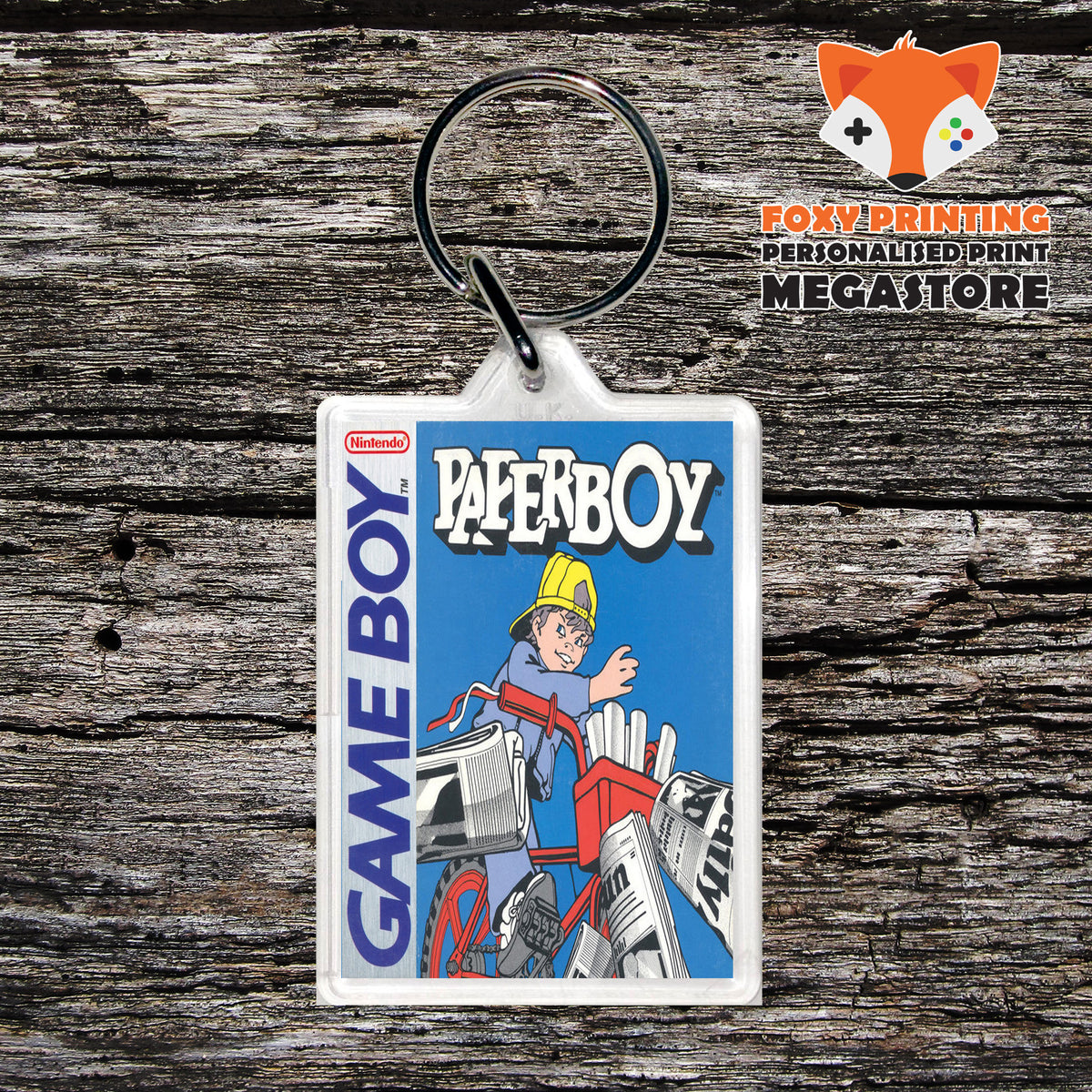 Paperboy Gameboy Gaming Keyring