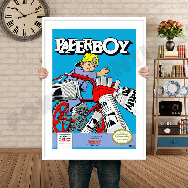 Paperboy Retro Game Inspired Theme Nintendo NES Gaming
