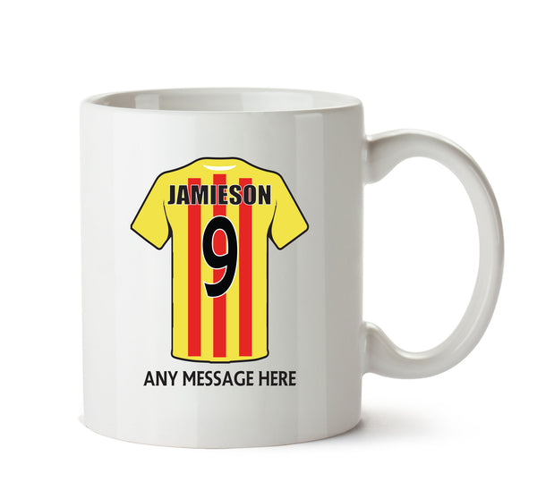 Partick Thistle Football Team Mug Personalised Birthday Age And Name – printed mug product image 1
